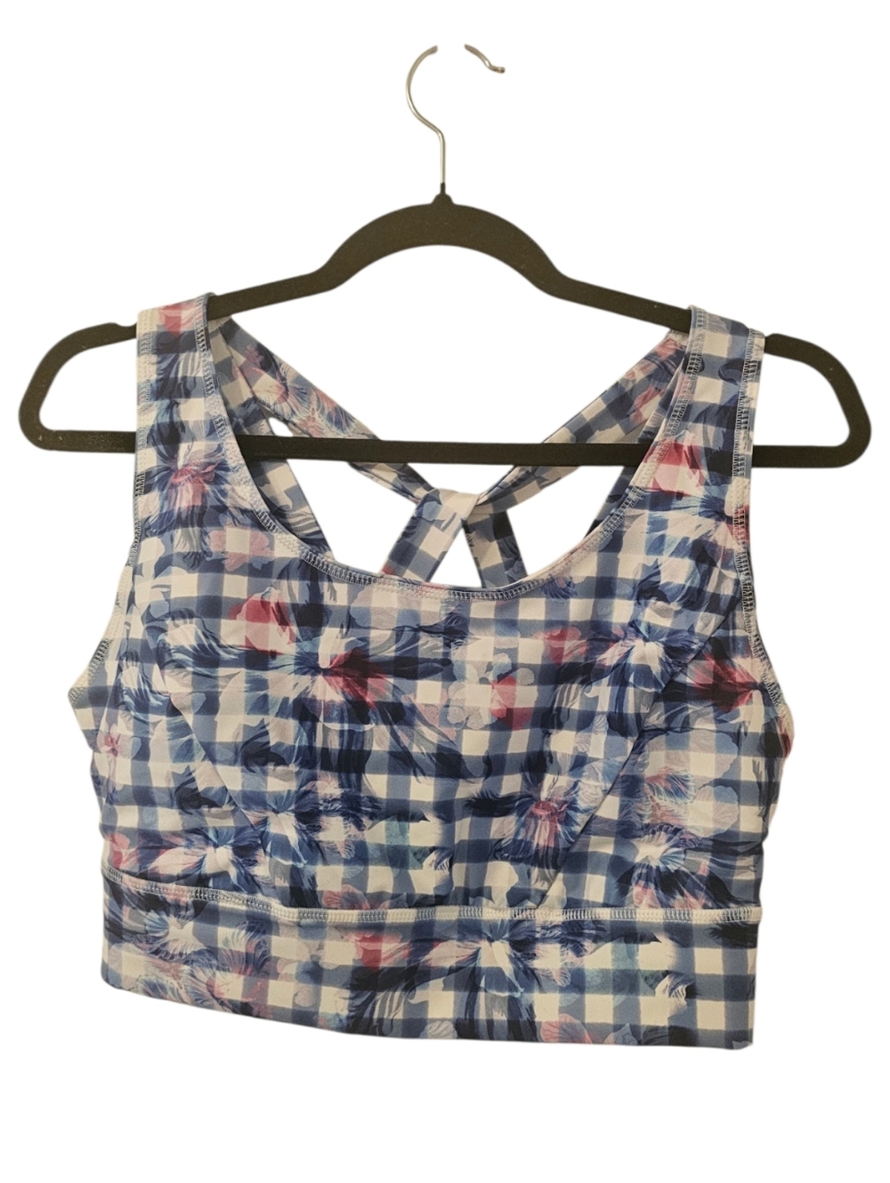 Multi-Coloured Penningtons ActiveZone Women's Multi-Strap Back Floral Crop Top